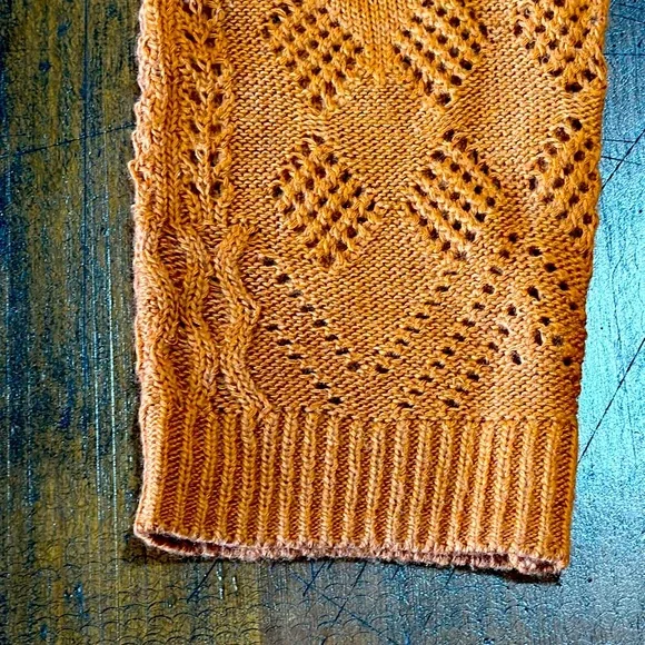 NEW Market & Spruce Pumpkin Oversize Long-Sleeve Open Long Cardigan with Pockets - Picture 6 of 8